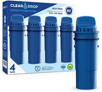 Clear Drop Reemplazo de filtro CRF950Z para jarra y dispensadores Pur compatible con Pur CRF950Z, DS1800Z, PPT700W, PPF951K, CR1100C, CR6000C, PPT711W, PPT711, PPT710W, PPT111W y más. (paquete de