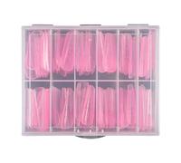 Clear Duals Form - Sistema de uñas acrílicas de gel UVS, cubierta completa, punta Fasle con escala, herramienta de manicura y pedicura, puntas de uñas artificiales con escala
