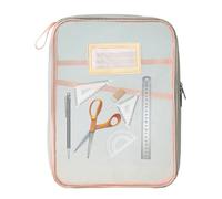 Clear File Bag, Stationery Supplies Wallet, Mesh Waterproof Document Folder, Large Capacity Design, Wide Opening, for A4 Files, Office Storage, Organization, 10,24 x 13,78 pulgadas