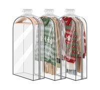 Clear Garment Bags, Waterproof Long Coat Covers, Wardrobe Organizer, Durable Dustproof Gown Storage, Professional Closet Gear with Modern Style, Accessory for Formal Wear and Travel