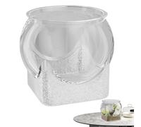 Clear Glass Fish Bowl - Pequeño acuario de escritorio, jarrón de terrario | Tanque de peces Betta, pieza expositora de flores, hábitat de iniciador de tortuga, ecosistema de agua compacto con