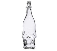 Clear Glass Skull Shaped Water Bottle