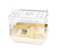 Clear Hamster Cage - Habitat de hámster transparente, accesorio para el hogar para mascotas | Jaula acrílica de varios niveles, cuenta con una botella de agua, un plato de comida, un a