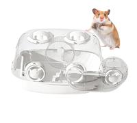 Clear Hamster Cage, Transparent Pet Habitat Cage With Tunnel, Small Pet Enclosure With Tunnel, Acrylic Modular Small Animal Habitat Ventilated Escape Proof Cages System Easy Clean Design For Hedgehog