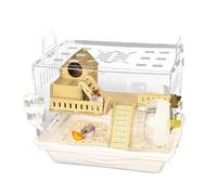 Clear Hamster Cage, Transparent Small Pet Home, Breathable Ventilated Design, Spacious Habitat for Gerbils Mice Families, Pet Lovers, 37x30x28cm Wood Transparent