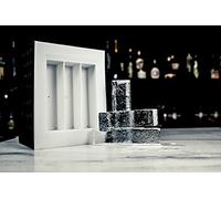 Clear Ice Box Spears, Caja de hielo con forma de barra de hielo para 3 barras de hielo grandes y claras, cada una de 13,5 x 3,5 x 3,5 cm, derrite más lentamente, ideal para bebidas largas y limonadas