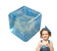 Clear Ice Squeeze Toy - Stress Relief Squishy Cube Fidget | Soft Sensory Anxîety Toy For Kids & Adults, Portable Relaxation Gift, Durable Stress Ball Alternative