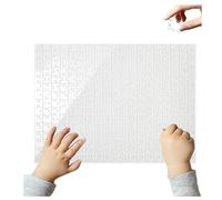 Clear Impossible Jigsaw Puzzle, DIY Paintable Puzzle, Blank Cardboard Puzzles All White Puzzle, Transparent Design, Acrylic Hard Puzzle, Jigsaw Puzzles with Unique Complex Design (300PCS)