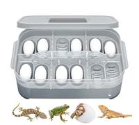 Clear Incubadora - 12 rejillas para huevos de serpiente, incubadora, caja de incubación de reptiles, incubadora transparente para serpientes lagartos