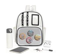 Clear Ita Bag, Pin Display Purse, Portable Badge Holder, Transparent Window Organizer For Cute & Enamel Pins, PVC Panel PU Shoulder Bag For Travel School Concerts Comic con