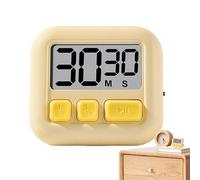 Clear LCD Display Timer - Kitchen Timer Digital, Portable Workout Clock with Retractable Stand & Hanging Hole, Professional Cooking Clock with, High-Decibel Alert, Compact Fitness for Home, Kitchen