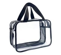 Clear Make Up Travel Bag Transparent Cosmetic Organizer Portable Toiletry | Storage Pouch, Waterproof Zipper Case, Lightweight Beauty Carrier Makeup Skincare Toiletries Travel Bathroom Gym Vacation