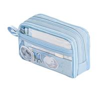 Clear Makeup Bag, funda transparente, amplia capacidad de almacenamiento, 8,27 x 2,56 pulgadas, diseño amistoso, impermeable y portátil para niños, adolescentes, estudiantes universitarios, y adultos,