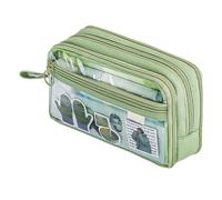 Clear Makeup Bag, funda transparente, amplia capacidad de almacenamiento, 8,27 x 2,56 pulgadas, diseño amistoso, impermeable y portátil para niños, adolescentes, estudiantes universitarios, y adultos,