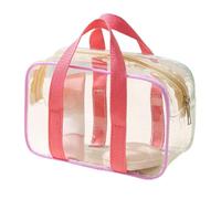 Clear Makeup Bag, Portable Airplane Cosmetic Pouch, Water Resistant Zippered Storage, Travel Accessories for Airport, School, Gym, Beach, Concert, Vacation 107.34 Inch
