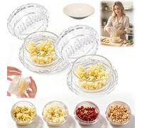Clear Manual Garlic Twister and Ginger Mincer Tool, Manual Garlic Twister & Masher,Garlics Mincer Twist, Multi-Functional Mincers for Onion, Ginger, Nut, Easy Twist Mess-Free Kitchen Gadget (2pcs)