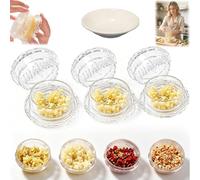 Clear Manual Garlic Twister and Ginger Mincer Tool, Manual Garlic Twister & Masher,Garlics Mincer Twist, Multi-Functional Mincers for Onion, Ginger, Nut, Easy Twist Mess-Free Kitchen Gadget (3pcs)