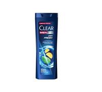 CLEAR Men 24H Fresh Anti-Dandruff Shampoo for Men, Daily Scalp Care & Deep Cleanse, Refresshing Lemon & Mint Formula with Pro-Nutrium 10, 360 ml - Strong Hair & 100% Dandruff Protection Pack of 4