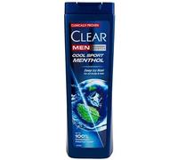 CLEAR Men Ice Cool Mentol Anti-Dandruff Shampoo for Men, Intensive Cooling Freshness, Pro-Nutrium 10 Scalp Care Formula, uso diario para cabello fuerte y protección 100% de caspa, paquete de 360 ml de