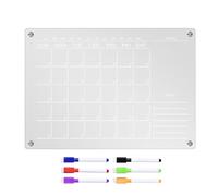 Clear Monthly Planner - Elegant Style Refrigerator Dry Erase Board,Acrylic Refrigerators Dry Erase Board, Space-Saving Solution Whiteboard For Refrigerator, Clear Monthly Planner Calendar