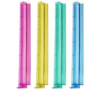 Clear Multicolor Mahjong Pushers Racks - Juego de 4 piezas de acrílico Sturdy Tile Organizer with Storage Case, Smooth Sliding Pushers for Mah Jongg Game | Portable Family Tabletop Parties Game