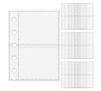 Clear Page Protectors - 10 Pieces M5 5-Ring Binder Sheet Covers, Protective Sleeves for Tickets, Cards, Photos, Receipts, Stickers | Ideal for Office, School, Administrative Staff, and Stationery Love