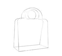 Clear Party Favor Bags, Acrylic Treat Handbag, Mini Gift Storage, Transparent Candy Gift Bags, Reusable Small Party Tote for Wedding Birthday Easter Graduation Thanksgiving Events Small Business