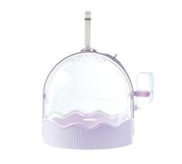 Clear Pet Carrier Travel Cage, Carryable Large Space Birdcage, with Shoulder Strap & Water Bottle for Small Birds/Hamsters, Lightweight Outdoor Carrier(Purple)