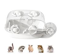 Clear Pet Habitat, Hamster Cage Enclosure, 18.5x14.96x7.87 Inches Acrylic House with Tunnel System Play, Transparent Polymer Animal Home, Small Rodents Cage Design, Pet Living For Indoor Setup