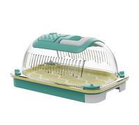 Clear Portable Terrarium Box with Handle, Transpirable and Wear-Resistant Reptil Breeder Enclosure, Ideal para Chameleons, Geckos, Bearded Dragons, and Other Small Reptiles
