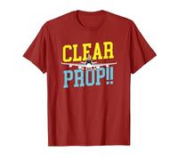 Clear Prop Aviation Airplane Pilot Plane Lovers Camiseta, Hombre, Arándano, L