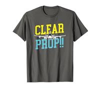 Clear Prop Aviation Airplane Pilot Plane Lovers Camiseta, Hombre, Asfalto, L