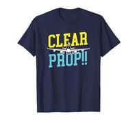 Clear Prop Aviation Airplane Pilot Plane Lovers Camiseta, Hombre, Azul Marino, L