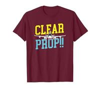 Clear Prop Aviation Airplane Pilot Plane Lovers Camiseta, Hombre, Granate, L