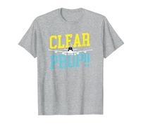 Clear Prop Aviation Airplane Pilot Plane Lovers Camiseta, Hombre, Gris Jaspeado, L