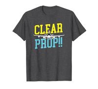 Clear Prop Aviation Airplane Pilot Plane Lovers Camiseta, Hombre, Jaspeado Oscuro, L