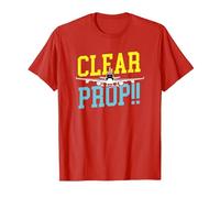 Clear Prop Aviation Airplane Pilot Plane Lovers Camiseta, Hombre, Rojo, L