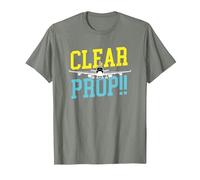 Clear Prop Aviation Airplane Pilot Plane Lovers Camiseta, Hombre, Verde Militar Jaspeado, L