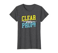 Clear Prop Aviation Airplane Pilot Plane Lovers Camiseta, Mujer, Jaspeado Oscuro, L