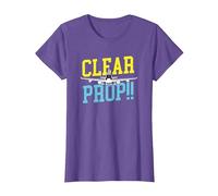 Clear Prop Aviation Airplane Pilot Plane Lovers Camiseta, Mujer, Morado Jaspeado, L