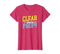 Clear Prop Aviation Airplane Pilot Plane Lovers Camiseta, Mujer, Rojo Jaspeado, L