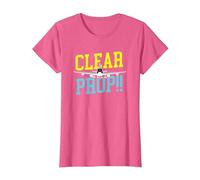 Clear Prop Aviation Airplane Pilot Plane Lovers Camiseta, Mujer, Rosa Jaspeado, L