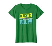 Clear Prop Aviation Airplane Pilot Plane Lovers Camiseta, Mujer, Verde Kelly, L