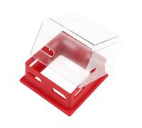 Clear Push Button Cover - See Through Safety Shield, Secure Lock Mechanism, Dustproof Waterproof Construction, Compact Fit Design | Stop Protection, Control Panel Cover