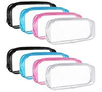 Clear PVC Zipper Pencil Bag Toiletries Exam Pouch Case Travel Luggage Make up Cosmetic Bag
