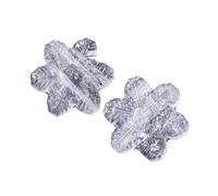 Clear Quartz Snowflake Carving, 2-2.4 Inches, Approx. 5 CM - Raw Stone Polished Crystal Ornament, Gemstone, Christmas Home Decor