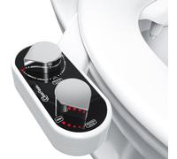 CLEAR REAR Accesorio de bidé para asiento de inodoro, no eléctrico, con boquillas dobles autolimpiables, conectores a prueba de fugas, spray de agua ajustable, lavado trasero y femenino, mejoras