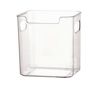 Clear Refrigerator Bins, Handle Storage Containers, Fridge Organizer Boxes, Kitchen Pantry Freezer Storage Baskets, for Snack Fruit Vegetable Seasoning Cabinet Home Kitchen Use 4.06x7.01x4.92 Inches