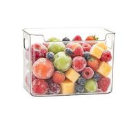 Clear Refrigerator Organizer Bins - Large Freezer Storage Containers with Handles, Transparent Upright Pantry Boxes for Meat Fruit Vegetables Snacks | Kitchen Fridge Organization for Home Apartment