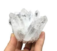 Clear Rock Crystal Cluster Quartz Crystals White Crystal Cluster Crystal Gemstone Figurine for Witchcraft, Fengshui,400-500g